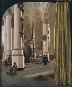 Interior of the Nieuwe Kerke, Delft, with the tomb of William the Silent, Prince of Orange