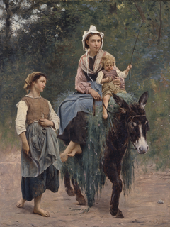 Italian Peasant Family by François-Alfred Delobbe