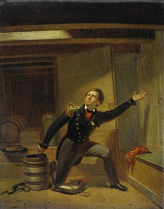 Jan van Speijk steekt de lont in het kruit, 5 februari 1831 by Jacobus Schoemaker Doyer