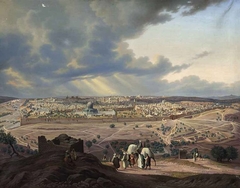 Jerusalem, vom Ölberg aus by Hubert Sattler