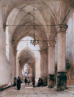 Johannes Bosboom - Interior of a Dutch Church - ABDAG002327