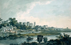 Julius Caesar Ibbetson - A View of Cardiff from the West - ABDAG002471