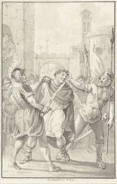Keizer Vitellius op weg naar zijn terechtstelling by Reinier Vinkeles