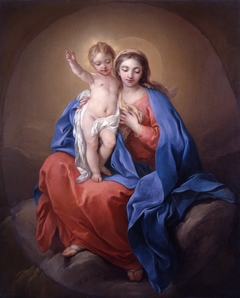 La Vierge et l'enfant bénissant