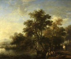 Landscape with a sporting party by Philips Wouwerman