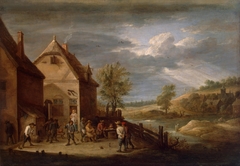 Landscape with Peasants Bowling by David Teniers the Younger