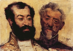 Le général Mellinet et le grand rabbin Astruc by Edgar Degas