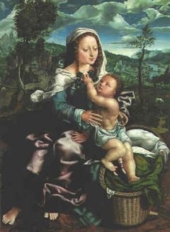 Madonna and Child in a Landscape by Bernard van Orley