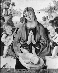Madonna and Child with Angels by Bernardino da Genoa