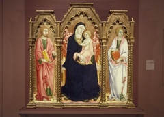 Madonna and Child with Saints James Major and John the Evangelist by Sano di Pietro
