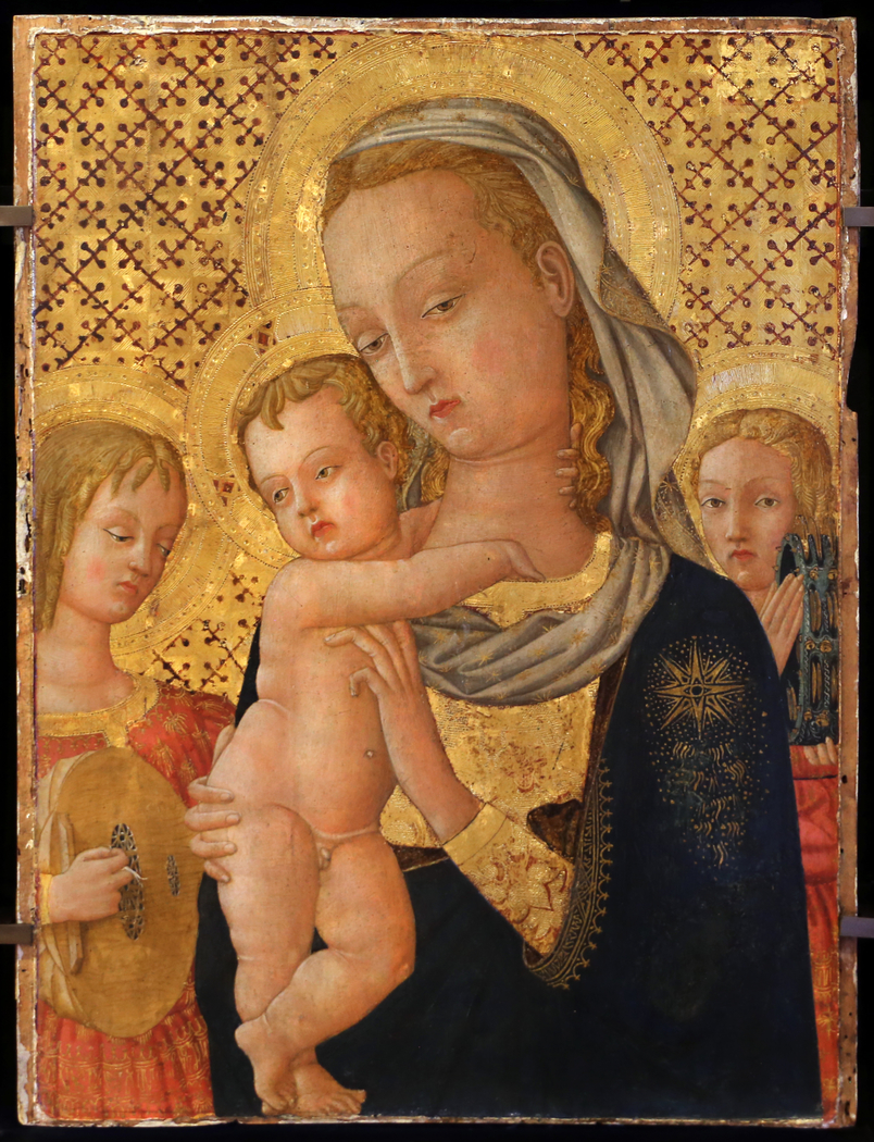 Madonna and Child with two Angels