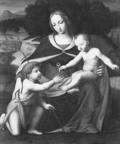 Maria mit Kind und Johannesknaben by Bernardino Luini