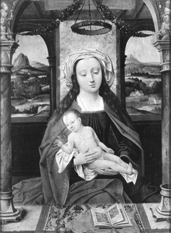 Mary enthroned with the Christ child by Niederländisch um 1520