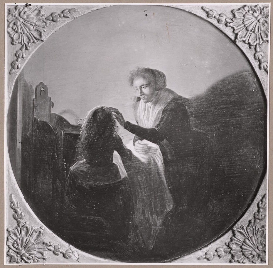 Mother and child in an interior