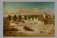 Napoléon III visitant les inondés
