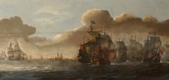 Naval Battle with Dutch and, possibly, Spanish Ships by Anonymous