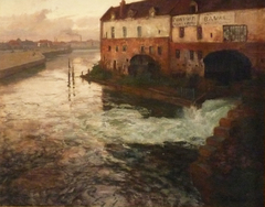 Old Factory on the River Somme (Evening) by Frits Thaulow