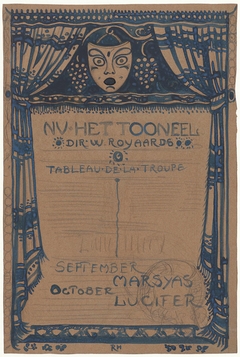 Ontwerp voor affiche Tableau de la Troupe van Het Toneel by Richard Roland Holst