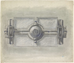 Ontwerp voor een zilveren tafelstuk by Mathieu Lauweriks