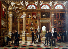 Patrons and Lovers of Art', painting of an art gallery