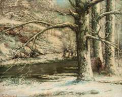 Paysage de neige (Snowy Landscape) by Gustave Courbet