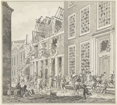Plundering van het huis van Lucas van Steveninck, 1787 by Jan Arends
