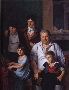 Portrait d'un homme et de ses enfants