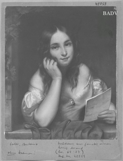 Portrait of a girl (half-figure) by Antonio Colli