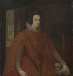 Portrait of a Lady in a Red dress by Anonymous