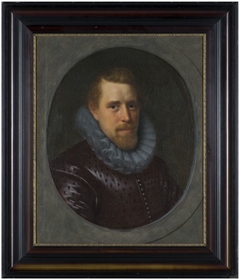 Portrait of a man of the de Voocht van Rijnevelt family by Paulus Moreelse