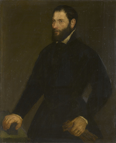 Portrait of a Man with Gloves by Anonymous