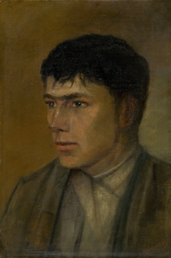 Portrait of a Village Lad by László Mednyánszky