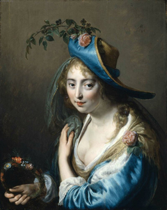 Portrait of a Young Woman as Flora by Paulus Moreelse