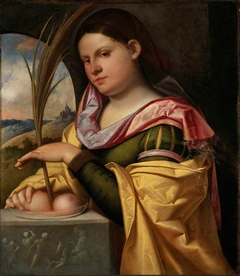 Portrait of a Young Woman as Saint Agatha