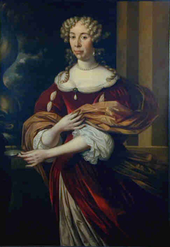Portrait of Clara van der Zaan, wife of Cornelis van der Zaan by Jan van Neck