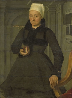 Portrait of Lysbeth Hendriksdr (1536-after 1603). Wife of Bartholomeus van der Wiere