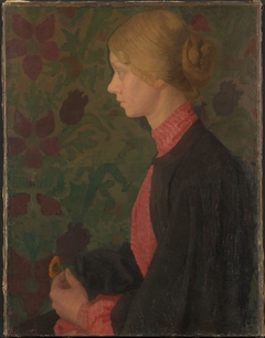 Portrait of the Artist Ragnhild (Lalla) Hvalstad by Thorvald Erichsen