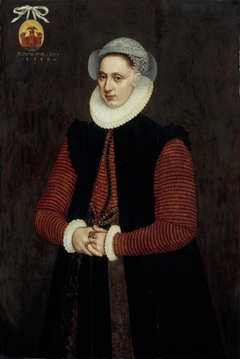 Portret van Anna van Valckenburgh (1563-1633), echtgenote van Aernout Cobbault by Anonymous