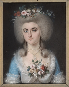 Portret van Constantia Catherina Jongbloet. by Izaak Schmidt