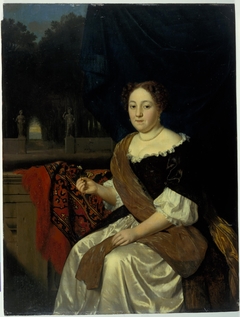 Portret van Sara van Peene(n) (?-1695), echtgenote van Jacob Adriaan Cunaeus by Pieter Cornelisz van Slingelandt