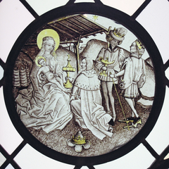 Roundel with Adoration of the Magi