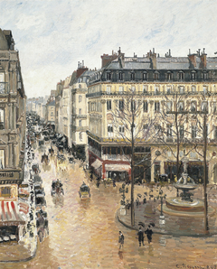 Rue Saint-Honoré in the Afternoon - Effect of Rain by Camille Pissarro