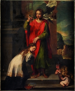 Saint Ansano baptisant une Siennoise by Francesco Vanni
