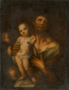 Saint Joseph with Baby Jesus by Anonymous