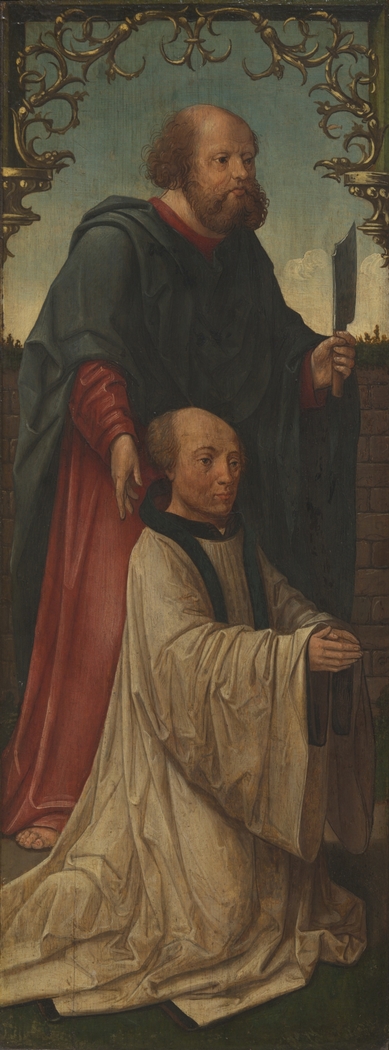 Saint Matthias (?) and a Donor; Saint Andrew (reverse)