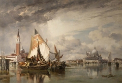San Giorgio Maggiore and the Salute, Venice, with Fishing Craft of Chioggia and the Lagune by Edward William Cooke