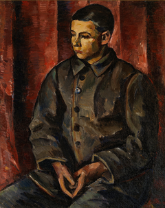 Seated boy by Anton Lindforss