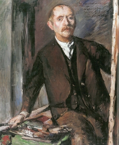 Self-Portrait on the Easel by Lovis Corinth