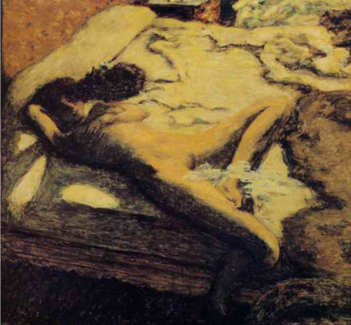 Sleeping woman on a bed