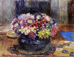 Spring Posey in a Blue Vase by Nora Heysen
